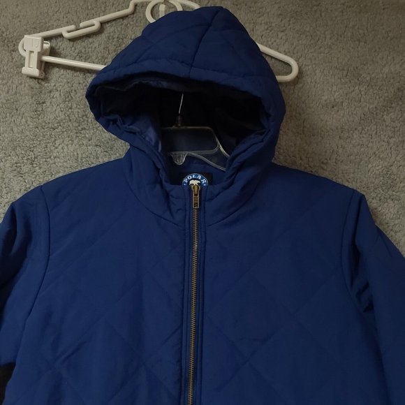 Vtg Polar King By Key Mens Large Reg Blue Full Zip Quilted Workwear Lined Jacket - Picture 2 of 16